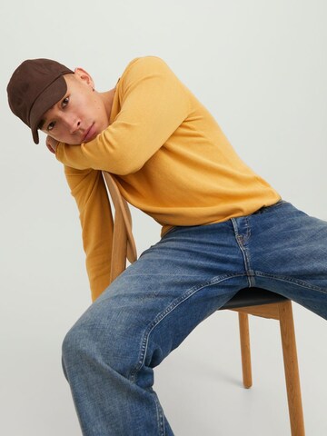 JACK & JONES Regular fit Sweater 'Leo' in Orange