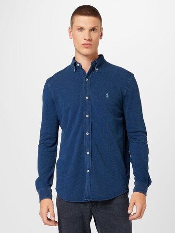 Polo Ralph Lauren Slim fit Πουκάμισο σε μπλε: μπροστά