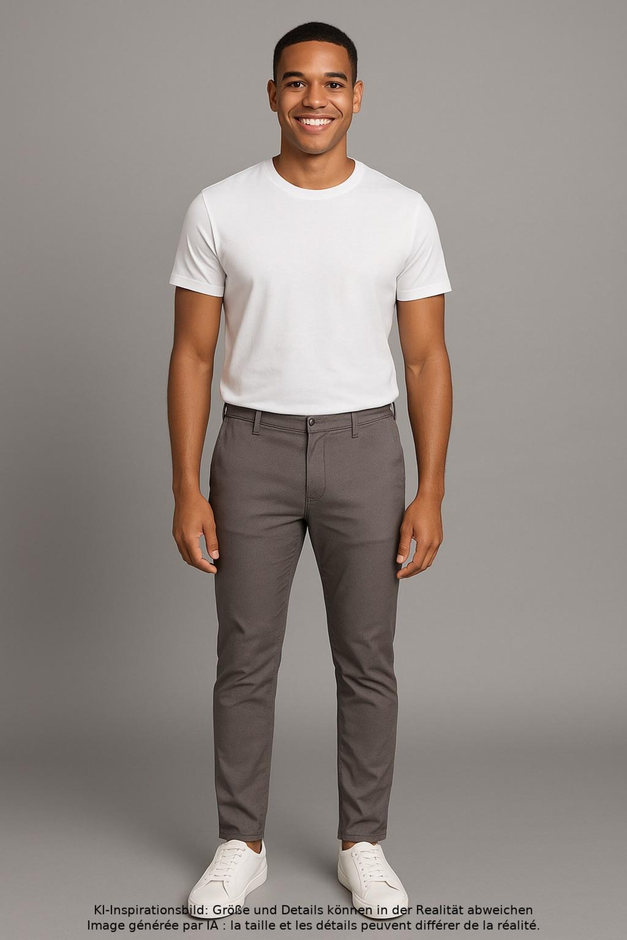 Dondup Stoffhose 35 in Grau: Vorderseite