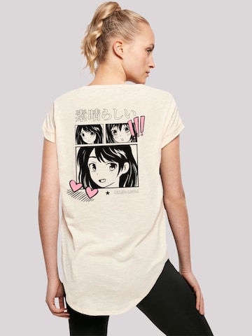 T-shirt 'Manga Anime' F4NT4STIC en beige : devant