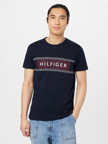 TOMMY HILFIGER Тениска в синьо: отпред