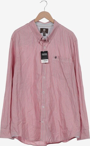 TIMBERLAND Button Up Shirt in XXXL in Pink: front