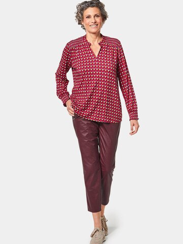 Goldner Blouse in Rood