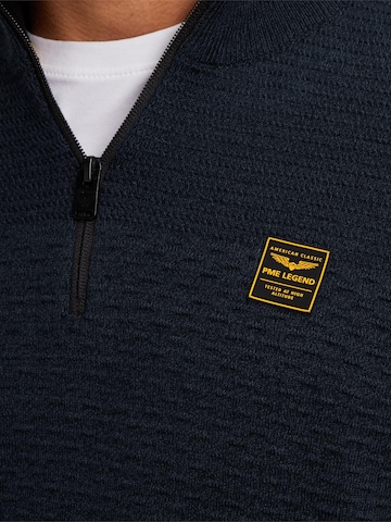 PME Legend Neulepaita 'Pullover with half zipper' värissä sininen