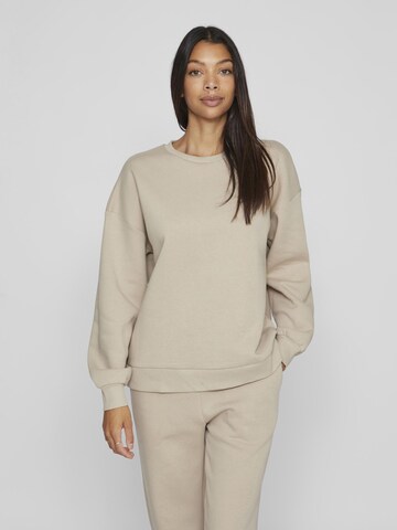 Sweat-shirt VILA en beige : devant