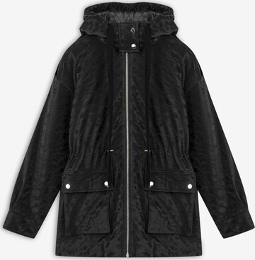 Parka mi-saison Twist en noir : devant