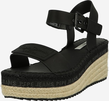 Sandales 'Witney' Pepe Jeans en noir : devant