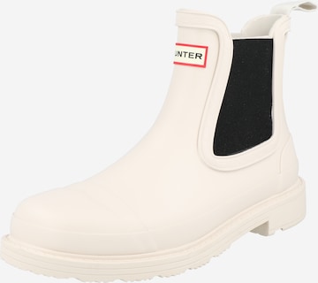 HUNTER - Botas de lluvia 'Commando' en beige: frente