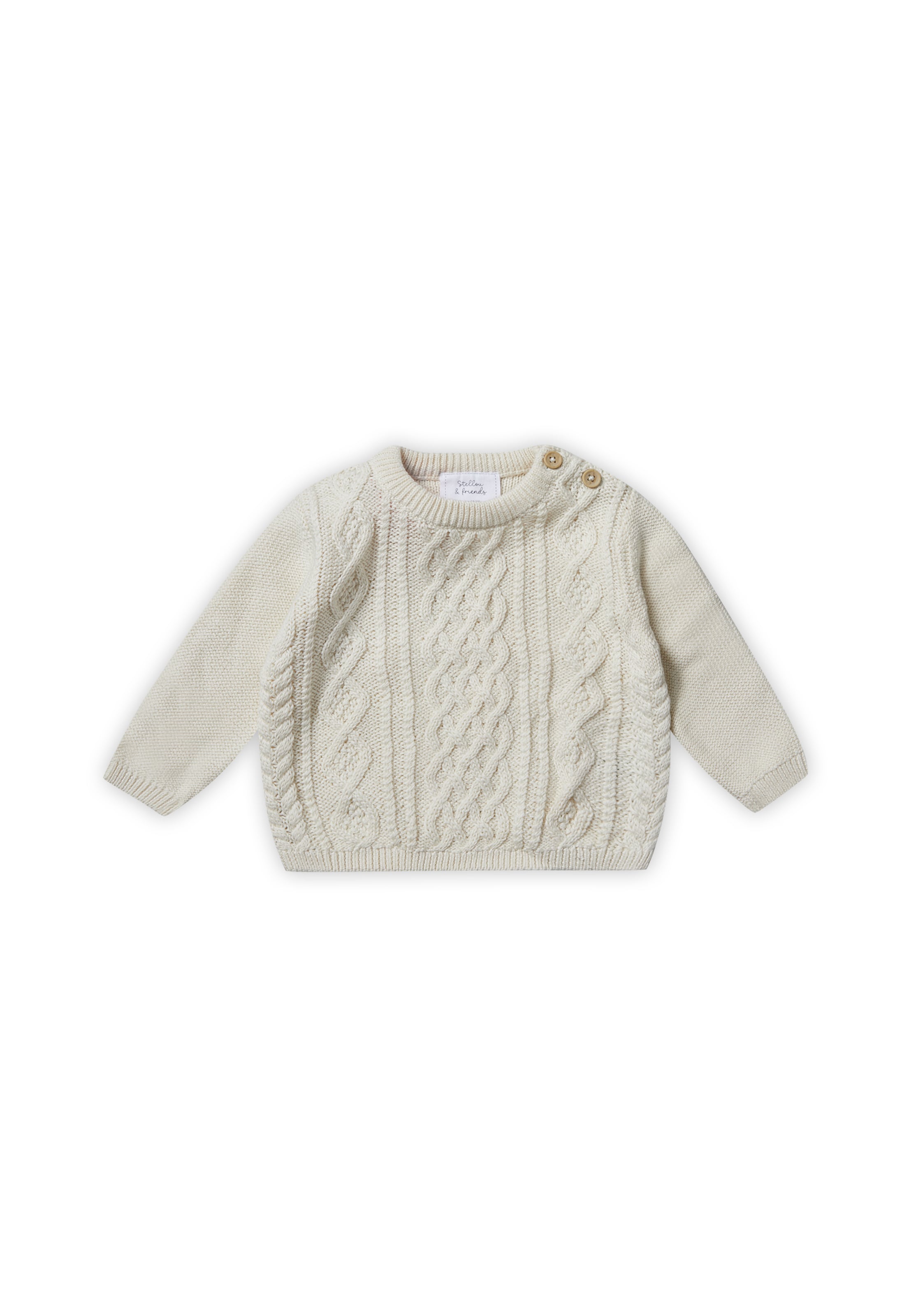 Pull-over Stellou & Friends en blanc : devant