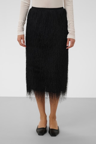 Jupe 'SLDacre' SOAKED IN LUXURY en noir : devant