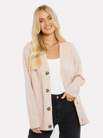 Cardigan 'Tanzanite' Threadbare en rose : devant