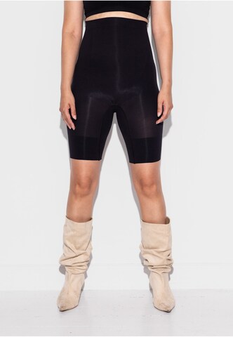 Coupe slim Pantalon modelant 'Alfie' Lykkeland Atelier en noir : devant