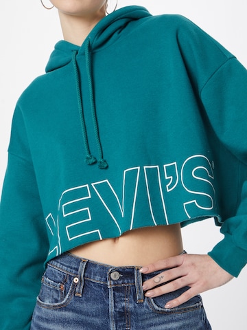 LEVI'S ® Μπλούζα φούτερ 'Graphic Crop Prism T3' σε πράσινο