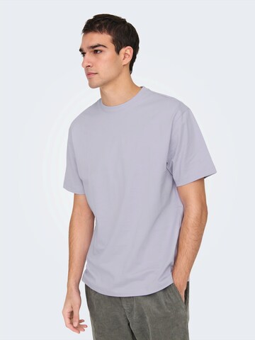 T-Shirt 'ONSFRED' Only & Sons en violet