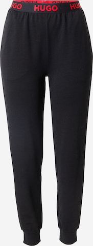 HUGO Red Tapered Broek in Zwart: voorkant