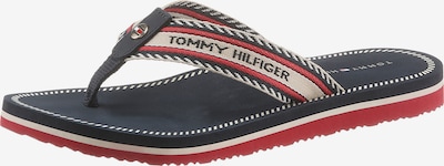 TOMMY HILFIGER Žabky - béžová / tmavě modrá / červená, Produkt