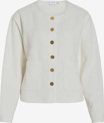 VILA Knit Cardigan in White: front