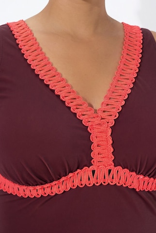 Ulla Popken Triangel Badpak in Lila