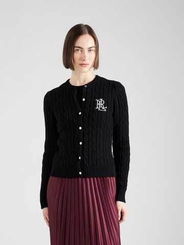 Lauren Ralph Lauren Gebreid vest in Zwart: voorkant