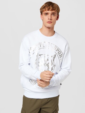 Plein Sport Sweatshirt in White: front