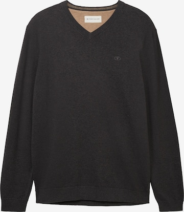 TOM TAILOR Sweater in Black: front