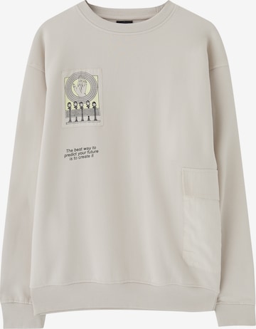 Pull&Bear Sweatshirt in White: front