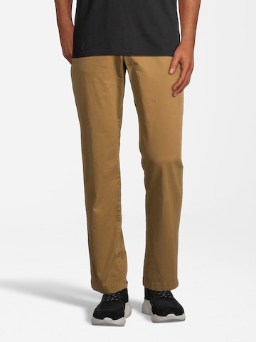 AÉROPOSTALE - Slimfit Pantalón chino en marrón: frente