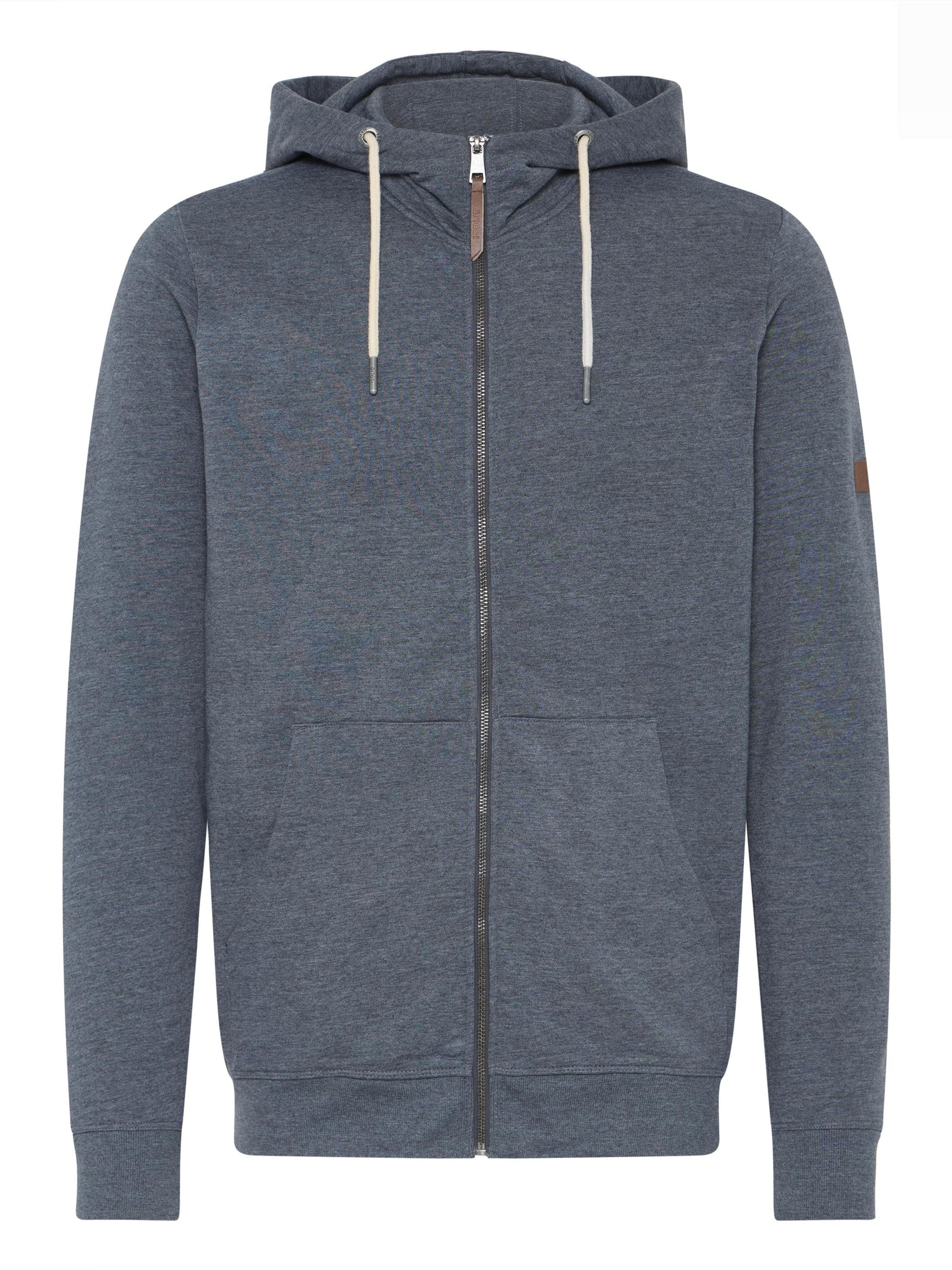 !Solid Kapuzensweatjacke ' SDSIMA ' in Blau: Vorderseite