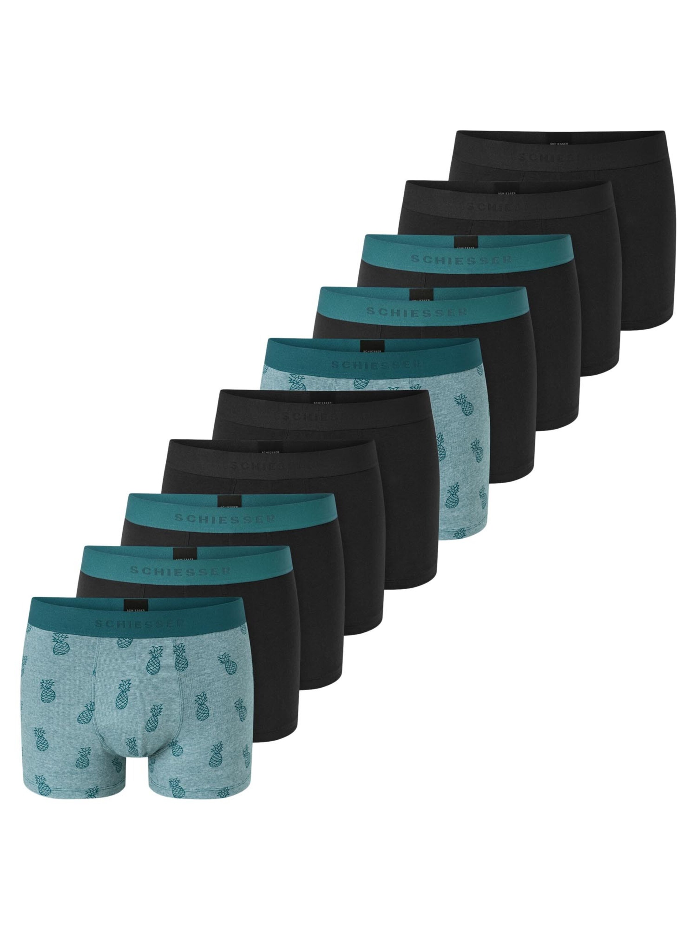 SCHIESSER Boxershorts '95/5 Organic Cotton' in Blauw: voorkant