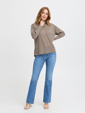 PULZ Jeans Pullover 'PZSadie' in Braun