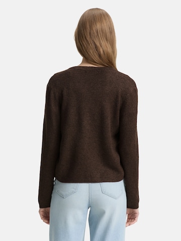 TOM TAILOR DENIM Strickjacke in Braun