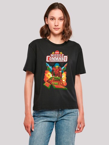 F4NT4STIC Shirt 'Arcade Game Atari Retro' in Zwart: voorkant
