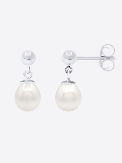 Ateliers Saint Germain Boucles d'oreilles 'Lafayette' en blanc, Vue avec produit