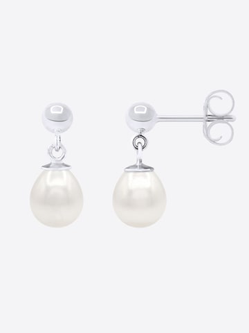 Boucles d'oreilles 'Lafayette' Ateliers Saint Germain en blanc : devant