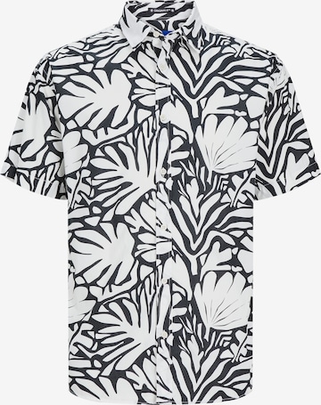 JACK & JONES Regular fit Button Up Shirt 'JORJoshua Aruba' in White: front