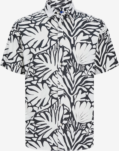 JACK & JONES Overhemd 'JOSHUA ARUBA' in de kleur Zwart / Wit, Productweergave
