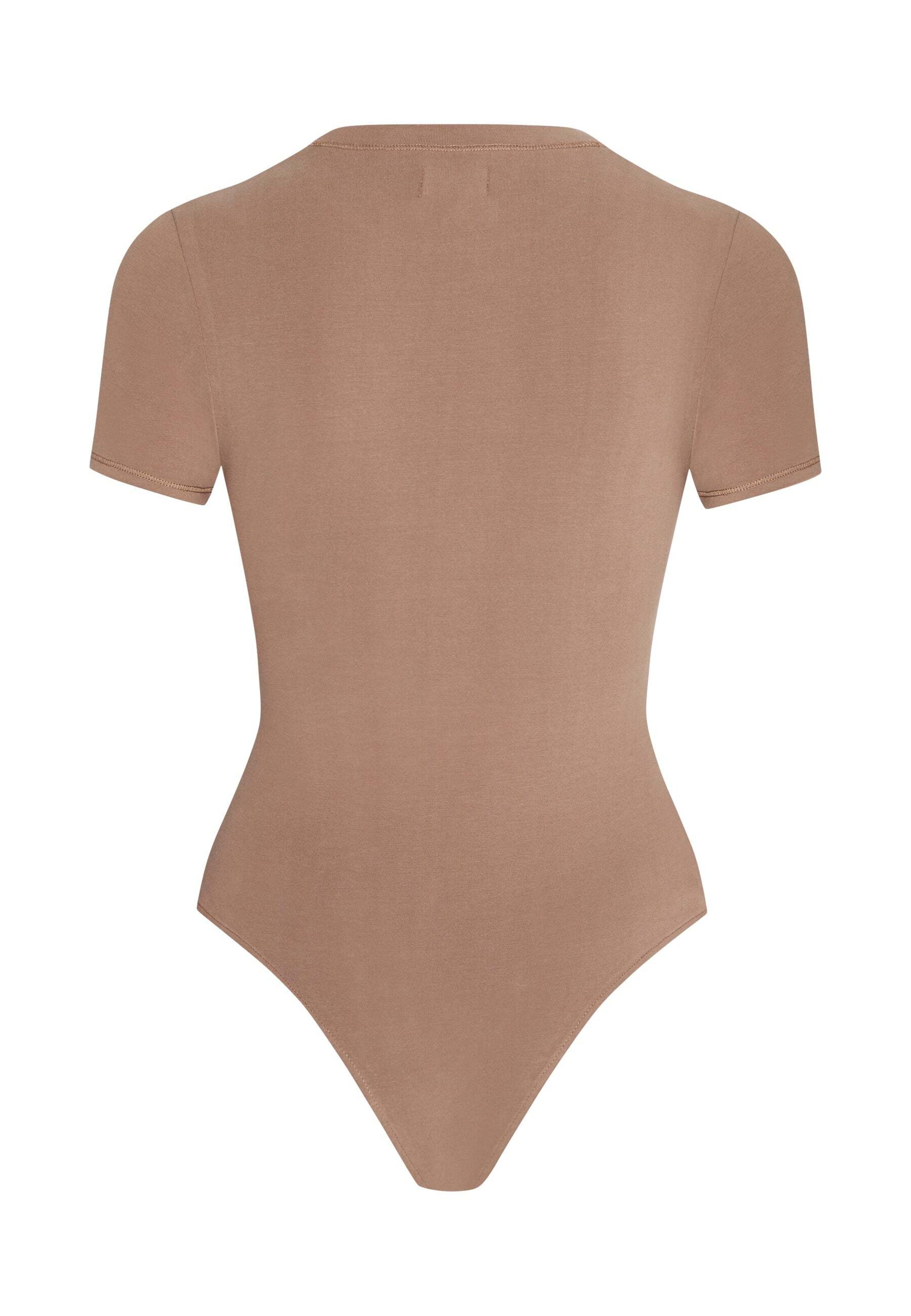 Style Republic Shirt bodysuit in Brown