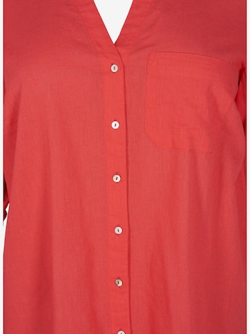 Camicia da donna 'VFLEX' di Zizzi in rosso