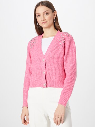 Warehouse Gebreid vest in Roze: voorkant