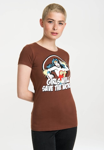 LOGOSHIRT Shirt in Brown: front