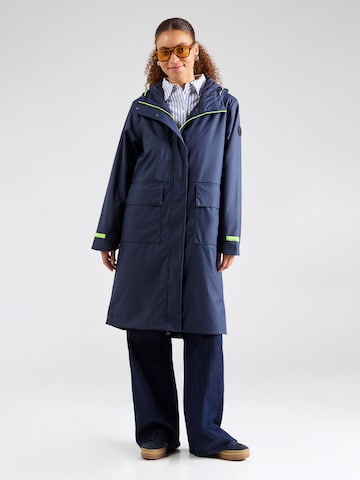 No. 1 Como Between-Seasons Coat in Blue: front