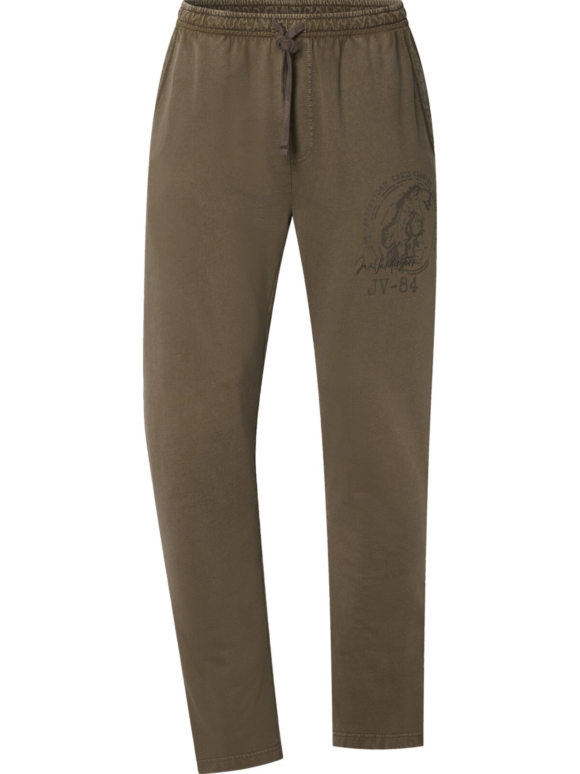 Jan Vanderstorm Loosefit Hose 'Hjafred' in Braun: Vorderseite