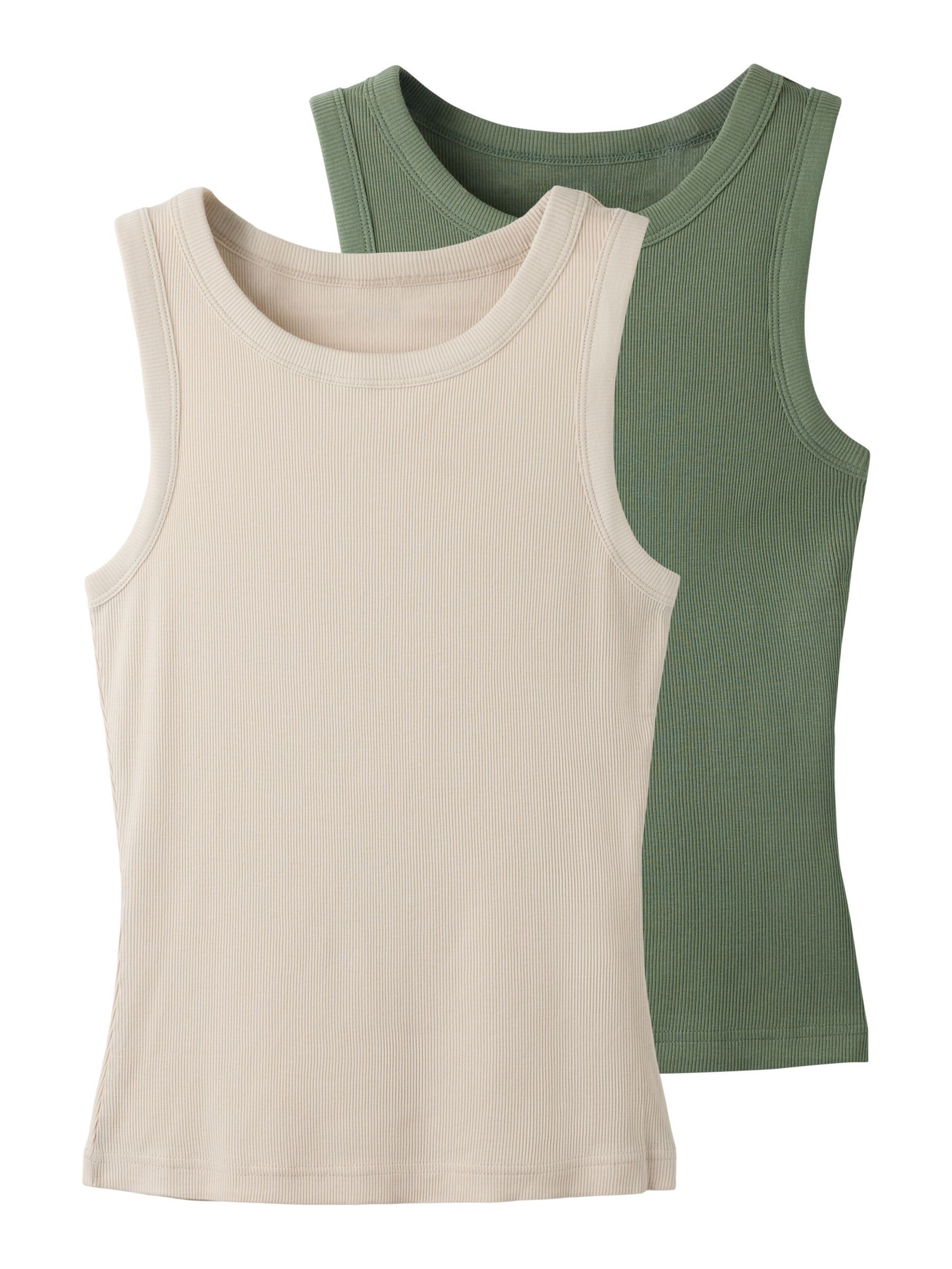 TWO SOON Нательная майка в Бежевый: спереди