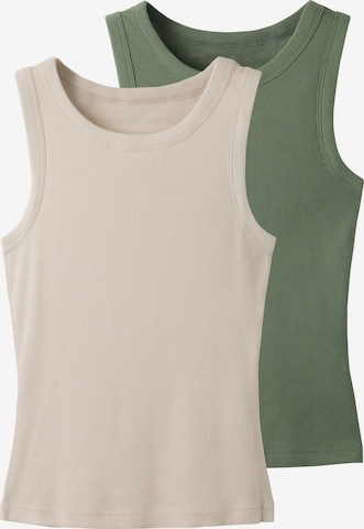 TWO SOON Нательная майка в Бежевый: спереди