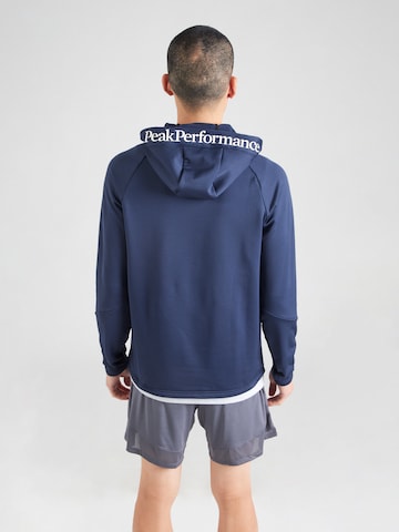 Veste en polaire fonctionnelle 'Rider Essentials' PEAK PERFORMANCE en bleu : devant