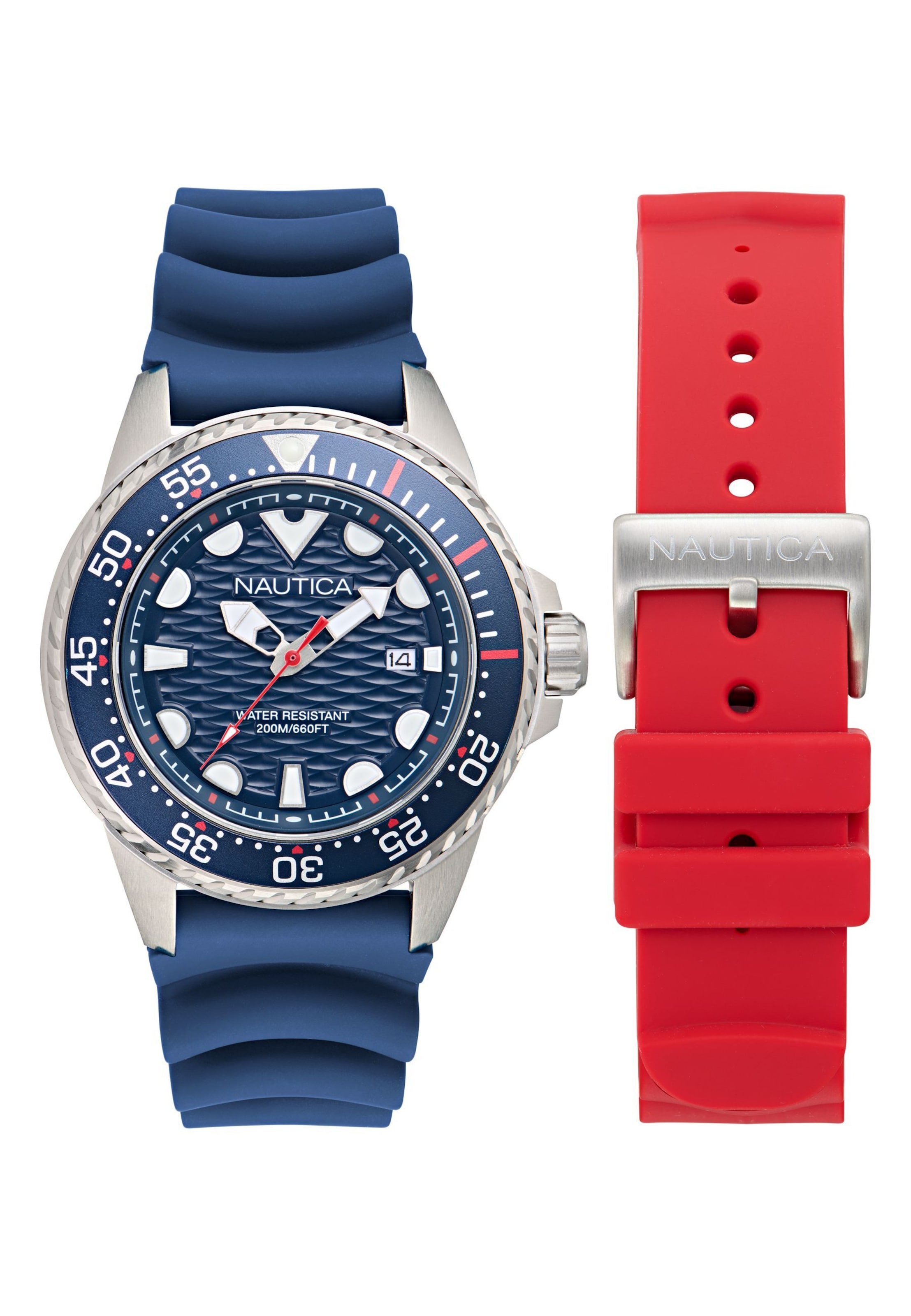 NAUTICA Analogt ur 'Sea Dive' i blå: forside