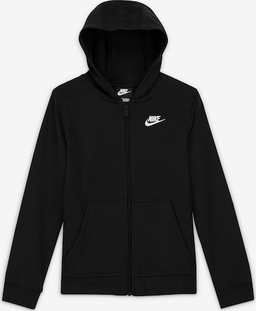 Nike Sportswear Zip-Up Hoodie in Black: front