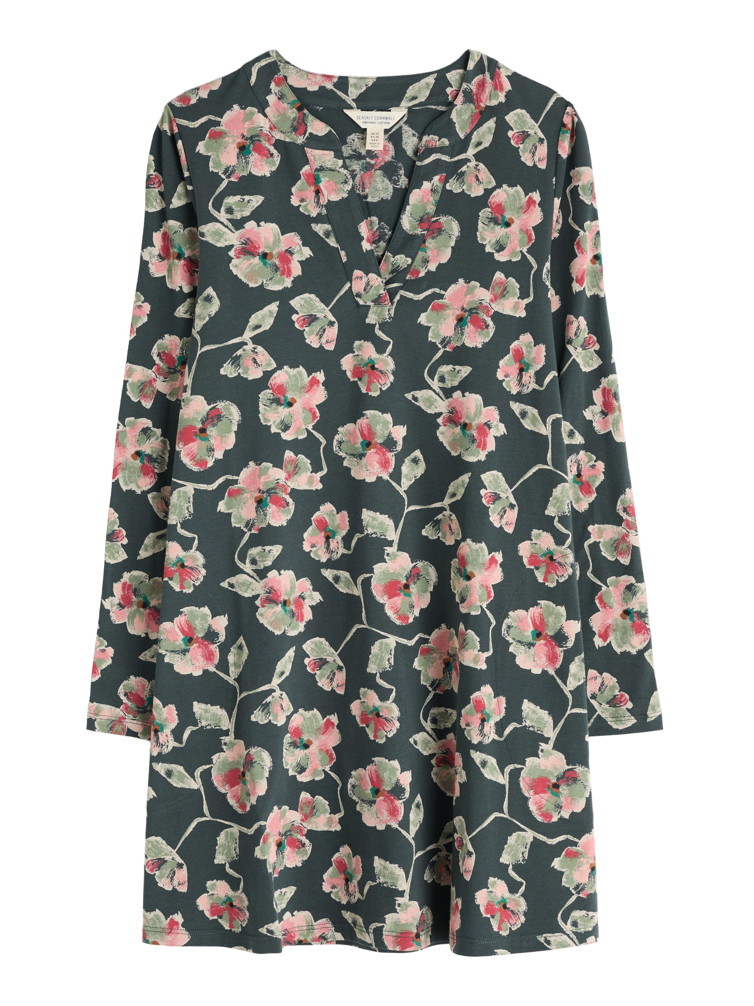 Seasalt Cornwall Tunika 'Wreathe' värissä vihreä: etupuoli