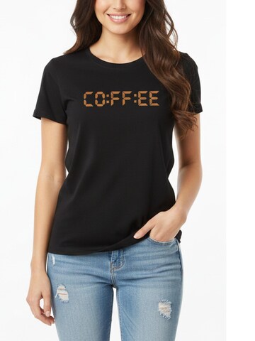 MAKAYA Shirt 'Coffee Time' in Black
