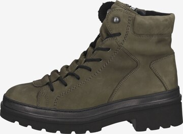 Paul Green Lace-Up Ankle Boots in Green: front